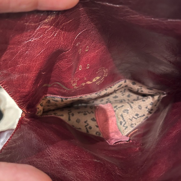 Nina Vintage Women's Burgundy Leather Knee-High Boots Preloved - Picture 10 of 12